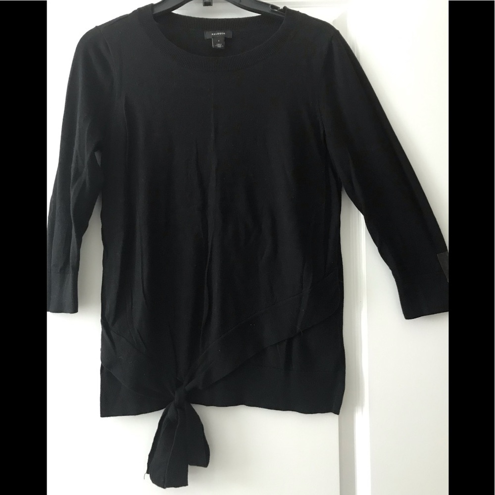 Halogen sweater, cute little tie at the bottom!